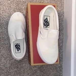 Vans White Slip-On Sneakers